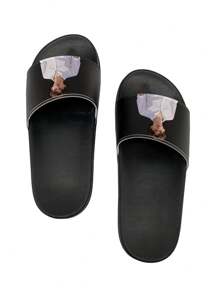 Customized Slippers For Men, Personalized Pattern Slippers, Halloween Gift For Mom/Dad/Her/Him/Boyfriend/Husband/Friend, Customized Gift For Home/Hotel/Salon/Beach/Anniversary