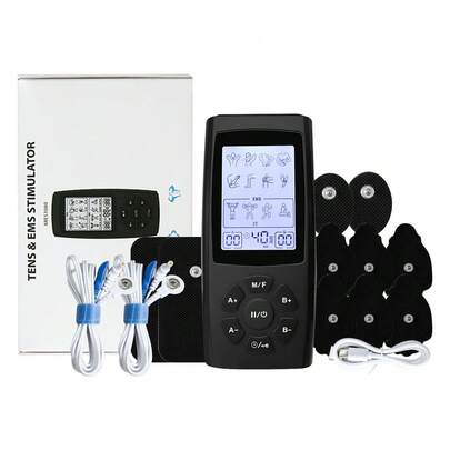 Rechargeable TENS Unit - USB Chargeable EMS Muscle Stimulator For Relaxing Back, Shoulder, Neck, Electronic Transcutaneous Electrical Nerve Stimulator