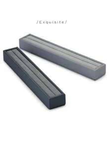 Oirlv 奢华蓝色皮革首饰戒指展示架，戒指收纳托盘，戒指展示支架 - 戒指展示架 - 查看 4