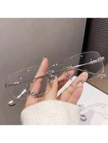 1 副男女通用时尚个性化艺术平板眼镜 - 黃色 - 查看 8