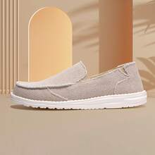 Kelway Men's Casual Slip-On Loafers Canvas Slip On Shoes Comfortable And Lightweight - Apricot - View 1