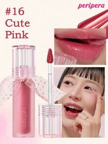 Peripera K-Beauty Water Bare 鏡面水感唇釉，玻璃唇彩，豐唇效果，自然保濕，輕盈不黏膩，提亮光澤，持久舒適，口罩友善，無白膜 - #16 Cute Pink - 查看 1