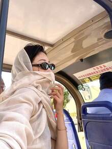 Szalik podróżny na pustynię w Egipcie, Dubaj, plaża, fotografia, chusta dla kobiet, plażowy jedwabny szalik, chusta na głowę z filtrem przeciwsłonecznym