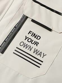 Men's Sports Jacket, Casual Hooded Windbreaker, European And American Style, Spring/Autumn - White - View 8