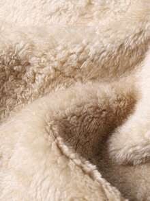 Men Patched Detail Teddy Lined Fleece Jacket, Men's Jackets Casual, Grey Jacket, Men Winter Clothes, Men Jackets And Coats With Thermal Lined For Outdoor, Plush And Thickened Jackets,Men Winter Clothes,With Pockets, Suitable For Boyfriend/Husband Everyday Wear, Autumn/Winter - 灰色 - 查看 10