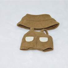 1pc 17cm Plush Doll Outfit With Hat, Suspender Pants, Doll Figurine, Bucket Hat Doll Accessory - Multicolor - View 7