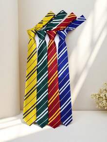 1pc Men's Fashion Street Diagonal Striped Casual Tie (6cm), Slim Fit, Suitable For Party, Evening Event, Holiday Occasions - A - View 7