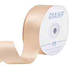 Cream Ribbon 1 Inch Double Face Satin Ribbon For Gift Wrapping Hair Bows Making Chair Sash Valentine's Day Wedding Birthday Party Invitation Decorations Floral Craft Sewing, 25 Yards - 113-裸體 - 查看 1