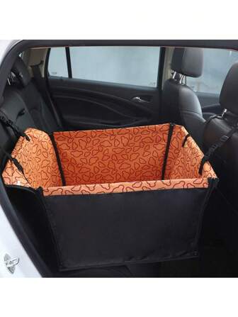1pc Foldable Pet Waterproof Double-Layer Car Seat Cover, Rear Single Seat Dog/Cat Portable Car Mat Dog Car Seat Car Seat Covers Dog Car Seat Cover Pet Car Seat