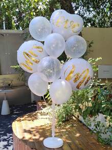 9pcs/Set Printed Gold Dot Latex Balloon Party Decoration Kit - Multicolor - View 6