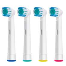 16pcs/Set Replacement Brush Heads Compatible With Oral Electric Toothbrush, White