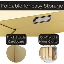 Gold Magazine File Holder Set Of 4 U2013 Stylish Desk Organizer For Home  Office - Elegant Supplies, Bookends  Durable File Holders For A Gold Office Decor - Sọc vàng trắng - Xem 4
