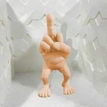 Middle Finger Stand Up Funny Toy - Model With Legs - 3D Printed Toy Model - Birthday/Christmas Gift - Perfect Present - Toy - Multicolor - View 8