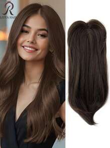 Elegant 22-Inch Blonde Deep Roots Synthetic Wig Top For Women - Straight Hair, Natural Look, Easy Maintenance, Suitable For All