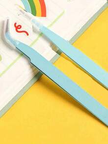 4-Piece Set Of Stainless Steel Tweezers, Jewelry Making Tools, Epoxy Resin Mold Tools, Color Tweezers Kit, Handmade Jewelry Accessory Color Scrapbook Tweezers, Straight And Curved Tweezers Are Suitable For DIY, Scrapbook, And Are Good Helpers For Beads And Delicate Projects. Guka Flower, Pink/Blue/Purple/Black - Màu xanh nhạt - Xem 10