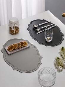 Tovaglietta in pelle lavabile, tovaglietta ovale in pelle rinforzata resistente al calore, tovaglietta impermeabile antiscivolo facile da pulire, adatta per decorazione di tavoli da cucina, caffè e ristorante