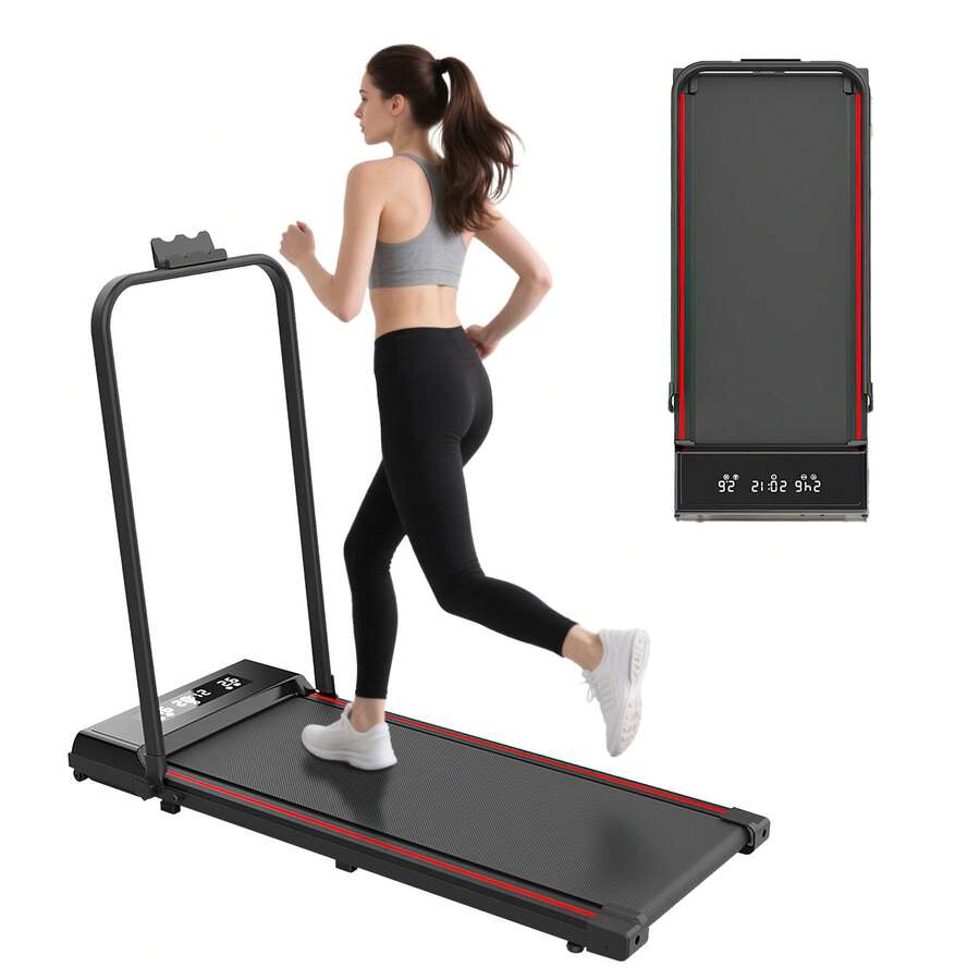 Walking Pad Treadmill , Folding Treadmill, 12km/H Lightweight Running Machines For Home Office With LED Display, No Assembly - UK Plug(220-240V) - View 1
