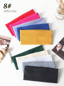 10 piezas Diademas casuales versátiles de unicolor y a rayas para mujeres, accesorios de moda para el cabello, herramientas para el cabello, accesorios de belleza, accesorios para el cabello rizado para mujeres, otoño, viaje, herramientas para el cabello, accesorios para mujeres, cosas para el cabello, otoño, accesorios para el cabello de mujeres, herramientas para el cabello, cosas para el cabello, cosas, accesorios de belleza, regalos, viaje, regalos para mujeres, cosas para el cabello, rellenos de calcetines