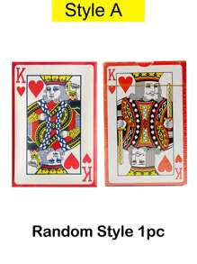 1 件经典红色传统扑克牌套装 - 现代风格成人纸牌，盒装 - 彩色 - 查看 11