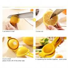 1pc Portable Aluminum Multifunctional Citrus Juicer - Efficient Manual Lemon Squeezer With Easy-Squeeze Design, Anti-Slip Handle, Effortless Citrus Press, No Electricity Needed, And Space-Saving Kitchen Storage - Essential Kitchen Gadgets For Fresh Juice Lovers