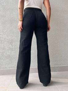 WOMEN'S CARGO PANTS With More Pockets Cargo Pants / Wide Leg Pants / Colorful Pants / Women's Street Fashion Pants Premium Cotton Fabric - 黑色 - 查看 2