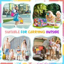 1pc Extra Large/Large Reusable Transparent PVC Diaper Storage Bag, Waterproof Zipper Bag For Diapers, Toys, Building Blocks, Puzzles, Children's Books, Cloth Diapers And Other Items (9 Colors, No Stickers)