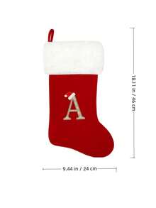 Monogram Christmas Stockings,2026 Christmas Stockings Xmas English Letters Hanging Stockings Christmas Socks Double Sided Fireplace Hanging Stockings For Christmas Party Decoration New Year Party Gift Favors Supplies,Personalized Initial Christmas Stocking, Family Holiday Xmas Party Decor Home Decor Christmas Decorations Room Decor Winter