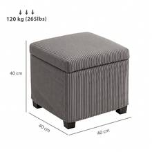 Banc de rangement extérieur - Gris - Voir 3