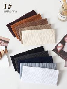 10 piezas Diademas casuales versátiles de unicolor y a rayas para mujeres, accesorios de moda para el cabello, herramientas para el cabello, accesorios de belleza, accesorios para el cabello rizado para mujeres, otoño, viaje, herramientas para el cabello, accesorios para mujeres, cosas para el cabello, otoño, accesorios para el cabello de mujeres, herramientas para el cabello, cosas para el cabello, cosas, accesorios de belleza, regalos, viaje, regalos para mujeres, cosas para el cabello, rellenos de calcetines