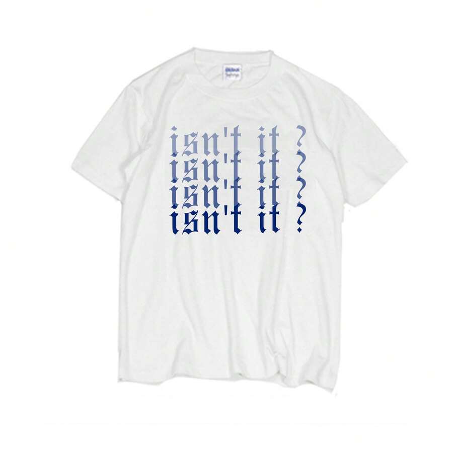Fun Print Off-The-Shoulder T-Shirt Taylor SwiftS Taylor Short Sleeve Shirt EE WIH DELICAE LYRICS - 白色 - 查看 1