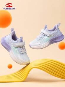 1 Pair HOBIBEAR Kids Sports Shoes With Hook And Loop Design, Lightweight & Comfortable Running Shoes For Boys & Girls, Breathable Mesh Upper For Outdoor Casual Wear, Suitable For Summer