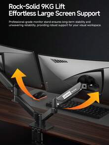 Lenovo Display Screen Stand, Adjustable Support Arm, Height And Angle Adjustable, Computer Stand Mechanical Arm, Display Heightening Frame, Screen Stand Compatible With 13-32 Inches.