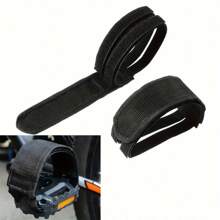 2pcs Nylon Bicycle Pedal Straps With Toe Clips, Adjustable Non-Slip Bike Foot Straps, Suitable For Fixed Gear, Pedal Bike Toe Clips