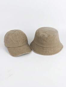 1pc Unisex Adjustable Vintage Bucket Hat, Versatile For Everyday, Travel, Outdoor, Casual, Cycling, Sightseeing, Suitable For Couple - Washed Bucket Hat - View 11