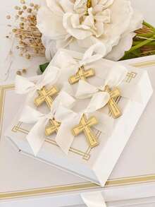 Custom Baptism Favor Tag, Acrylic Cross Name Tag, Christening Gift Label, Tags, Baptism Party Gift Tag, Gold Mirror Cross,Multi-Functional, Ornamental,Reusable,Exquisite,Stylish,High-Quality,Colorful,Modern,Custom,Personalized,Unique,Ideal Gifts For Him,Ideal Gifts For Her,Boyfriend,Dad,Girlfriend,Mom,Family,Friends,Tea Room,Home,Garden,Office,For Anniversaries,For Valentine's Day,For Mother's Day,For Birthdays,For Father's Day,For Graduation,For Weddings,For Housewarming,Xmas Decoration,Home Room Decor Gifts - Multicolor - View 4