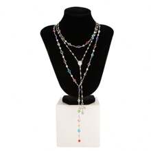 3pcs/Set Elegant Cross Rhinestone Pendant Necklace Set, Suitable For Women's Daily Wear