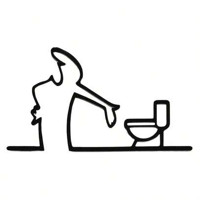 1/3 Pezzi Adesivi per Bagno/WC - Adesivo decorativo moderno per il bagno, facile installazione senza attrezzi, per casa, ufficio, ristoranti - Idea regalo perfetta per inaugurazione casa o festività, decorazione bagno, design contemporaneo.