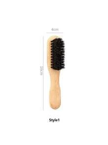 Unisex Boar Bristle Hair & Beard Brush - Fragrance-Free Professional Hairstyling Brush, Suitable For Thick/Thin Hair, Can Clean Ombre Hair And Trim, Create Smooth Hairstyles - Multicolor - View 6