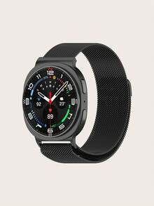 1pc Unisex Plain Quick Release Magnetic Clasp Stainless Steel Hollow-Out Milanese Smartwatch Strap Compatible With Samsung Galaxy Watch 8 40mm/44mm/Classic 46mm - Galaxy Watch 8 - View 13