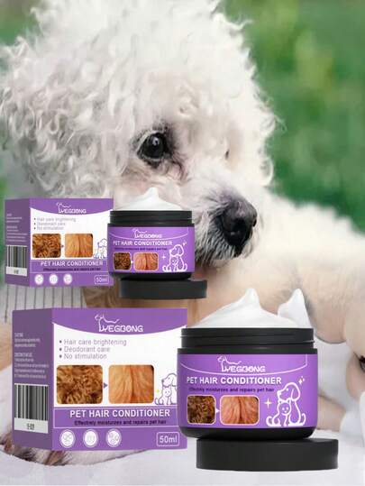 1 pieza Acondicionador para el pelo de mascotas, cuidado de limpieza del pelo de mascotas, que abrillanta, esponja y suaviza el pelo sin cortar. (Apto para todo tipo de mascotas)