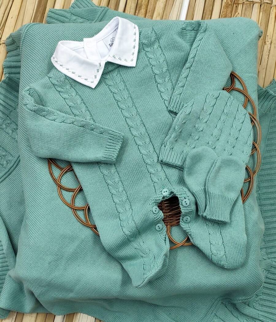 Knitting And Embroidery Maternity Leave - 薄荷綠 - 查看 1