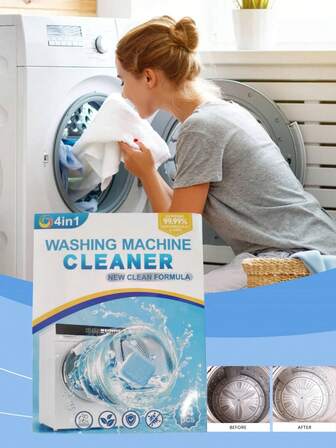 Limpiador de lavadora, quitamanchas automático para lavadora doméstica, tabletas efervescentes para limpieza del tambor