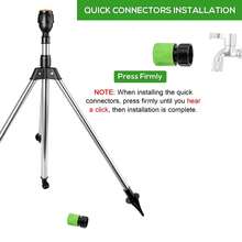 Rotating Tripod Sprinkler 360 Degree Large Area Automatic Double-Sided Coverage, Metal Lawn Irrigation System,  Modern Sprinkler Design For Efficient Watering, Lawn Watering Sprinkle For Garden, Farm - Black - View 3