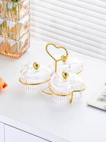 1 set de plateau à compartiments en forme de cœur, plateau à café pour salon, assiette à fruits secs, assiette à desserts, assiette en forme de pastèque, bol à bonbons moderne en forme de tournesol, plateau à graines de tournesol, boîte de rangement pour fruits secs