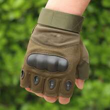 Half Finger Tactical Gloves, Outdoor Cycling Gloves, Sports Protective Cycling Gloves - 軍綠色 - 查看 2