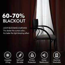 2 Panels Blackout Curtains Solid Soft Grommet Mustard Yellow Thermal Insulated Soundproof Room Darkening Curtains/Drapes/Panels Fall Living Room Bedroom 52 X 90 Inch - 淺粉色 - 查看 4