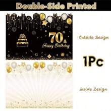 1/5/10/20张装黑色金色折叠贺卡，适合18-80岁人士，生日装饰，礼物，签名卡，派对礼品，留言卡，生日和节日用品 - 彩色 - 查看 12