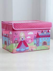 1pc Cartoon Toy Storage Box, Clothing Sorting Box, Car Pattern Cartoon Car Storage Box Can Be Folded Office Dormitory Clothing Storage Box, Waterproof And Moisture-Proof Students' Tools Snack Storage Box, Home Storage Stool Can Be Folded Storage Box ﻿ - Multicolor - View 9