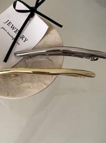 1pc The Simple And Not Simple Curved Clip Adds Tenderness, And It Is Professional And Elegant With Formal Wear, School Stuff