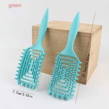 1pc Portable Curly Hair Styling Brush - Nylon Bristles, Detangling & Volumizing Comb For All Hair Types - Multicolor - View 19